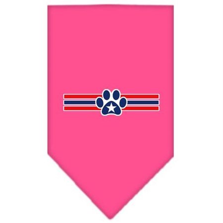 UNCONDITIONAL LOVE Patriotic Star Paw Screen Print Bandana Bright Pink Large UN758841